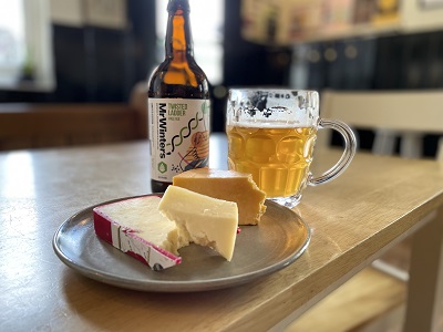 Beer and cheese photo